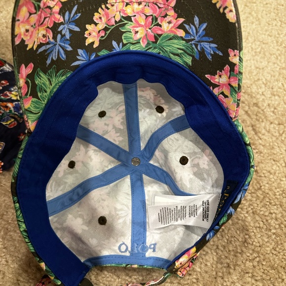 Polo Ralph Lauren ISLAND FLORAL TROPICAL CAP Cotton Hat MULTICOLOR ONE SIZE - Picture 5 of 5